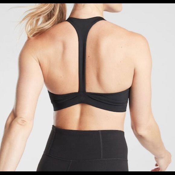Athleta Yin Sports Bra Black NWT T-Back 34 B/C - Picture 3 of 6